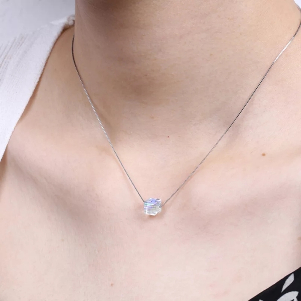 925 sterling silver Austrian crystal necklace